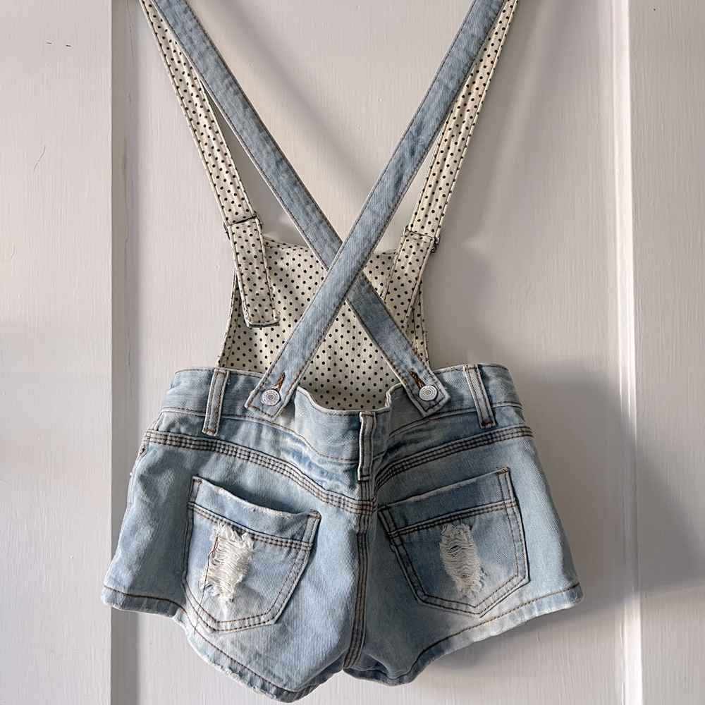 Jeans Air Blue denim overall shorts